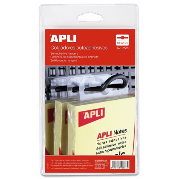 Klädhängare Apli Transparent Plast (100 antal)