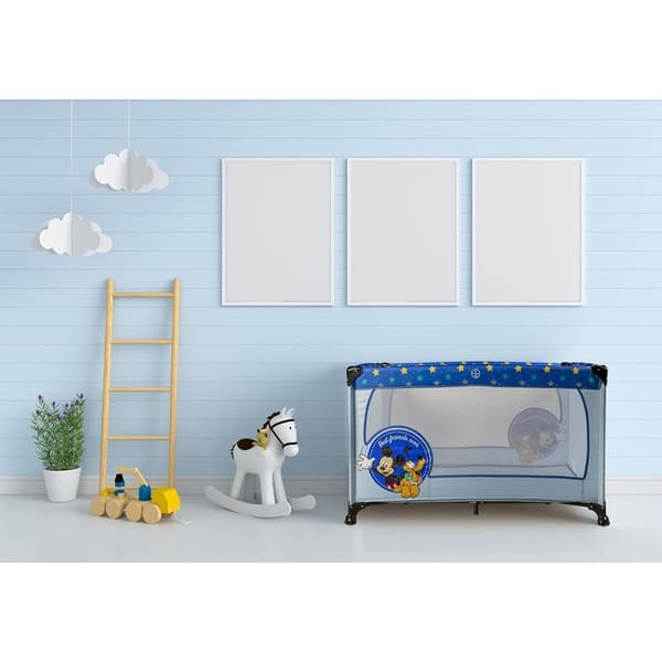 Resesäng för bebis Mickey Mouse CZ10607 120 x 65 x 76 cm Blå
