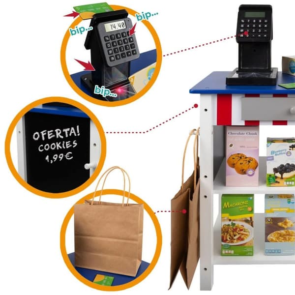 Toy Supermarket Woomax 28 Delar 48 x 70 x 30 cm