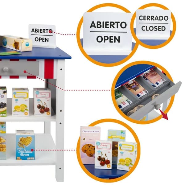 Toy Supermarket Woomax 28 Delar 48 x 70 x 30 cm