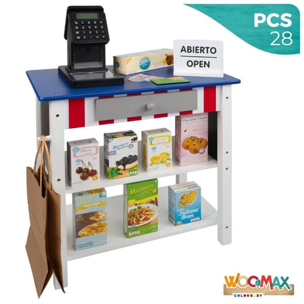 Toy Supermarket Woomax 28 Delar 48 x 70 x 30 cm