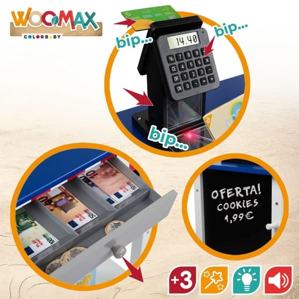 Toy Supermarket Woomax 28 Delar 48 x 70 x 30 cm