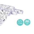 Miniatyrbild 3 av 4: Presentpapper Pincello 80GR - COLOREAR Vit 70 x 150 cm (50 antal)