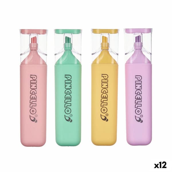 Fluorescerande markörsuppsättning Pincello 498 Gul Multicolour (12 antal)