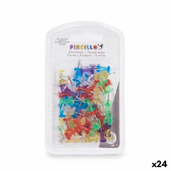 Häftstift Pincello 393 Multicolour Metall Plast (24 antal)