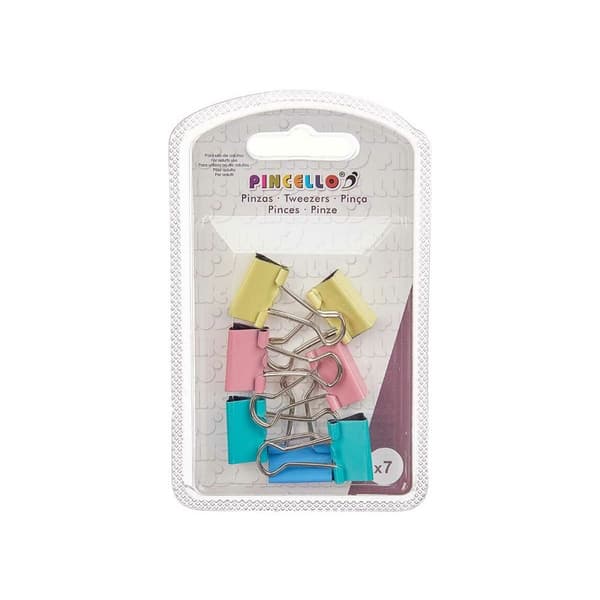 Klämmor Pincello 387 Multicolour Metall Gem Liten (24 antal)