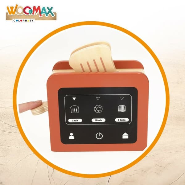 Leksak brödrost Woomax 10 Delar 18,5 x 12,5 x 7,5 cm (4 antal)