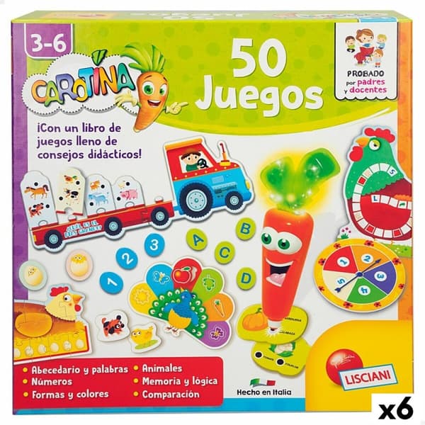 Utbildningsspel Lisciani Carotina Baby 50 Juegos Elektronik 4,5 x 14,5 x 3,5 cm (6 antal)