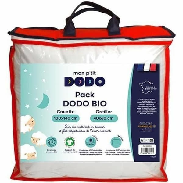 Duntäcke P'TIT DODO 100 x 140 cm Vit 2 Delar