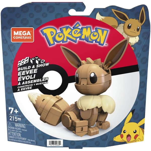 Ledad figur Mega Construx Eevee Medium + 7 år 215 Delar