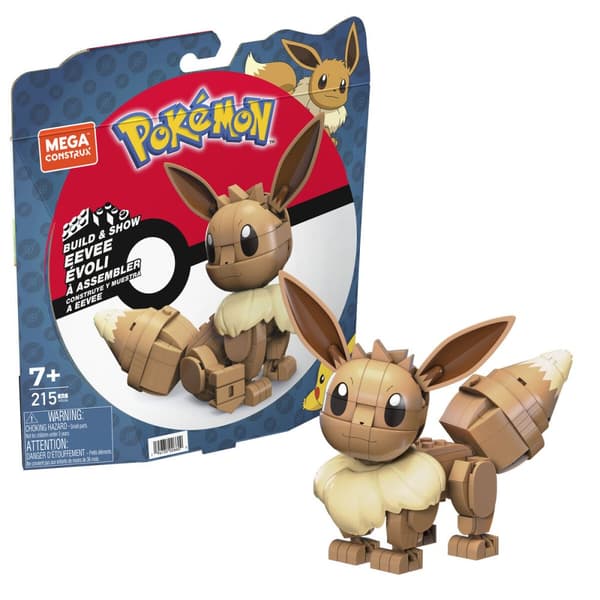 Ledad figur Mega Construx  Eevee Medium + 7 år 215 Delar