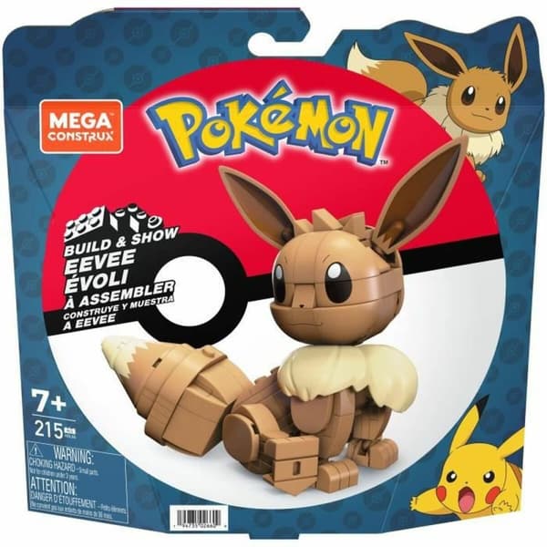 Ledad figur Mega Construx Eevee Medium + 7 år 215 Delar