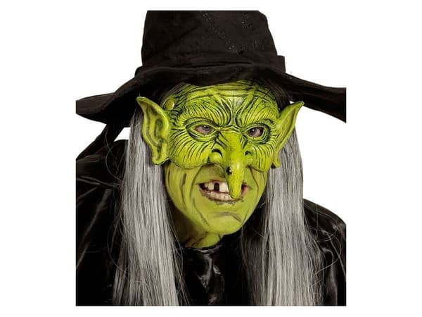 Halvmask för grön häxa