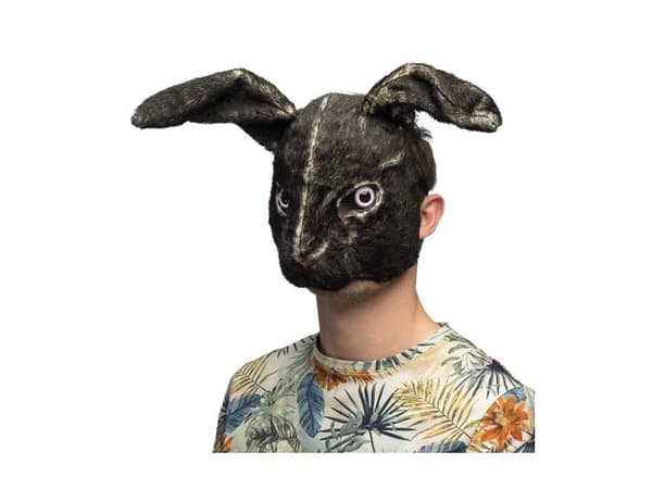 Sort kanin maske
