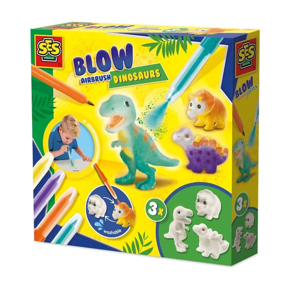 SES Creative - Blow Pens - Airbrush Dinosaurs - (S14295)