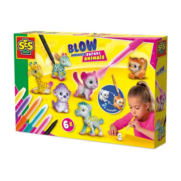 SES Creative - Blow Pens - Airbrush Safari Animals - (S14335)