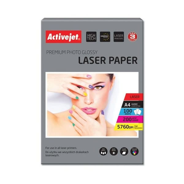Fotopapper Blankt Activejet AP4-200G100L A4 100 Blad 21 x 29,7 cm