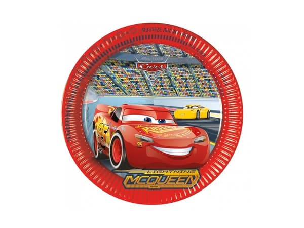 Cars 3 paptallerkner, 23 cm