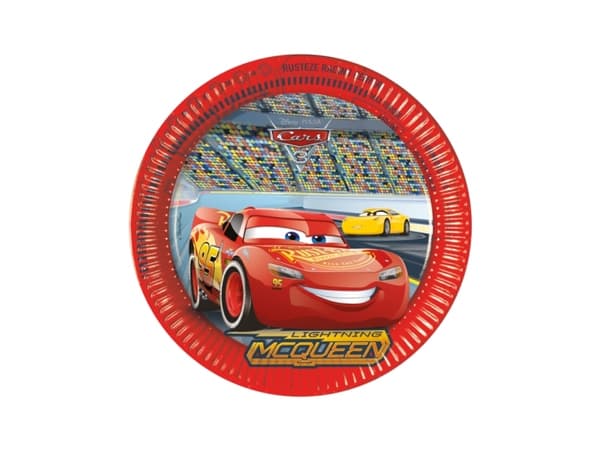 Cars 3 paptallerkner, 23 cm