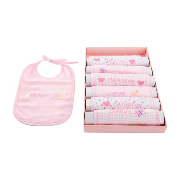 Haklappsset Home ESPRIT Blå Rosa Bomull 19 x 29 x 3 cm (4 antal)