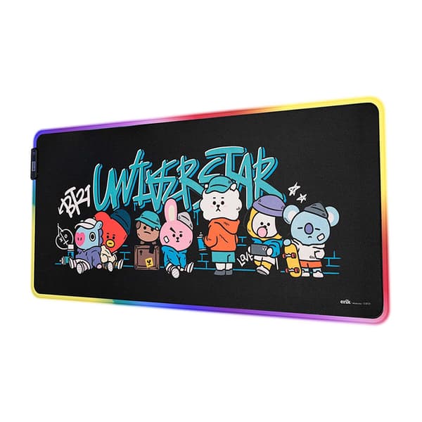 BT21-Peli-/pöytämattoXXLLED-valolla(90x40cm)