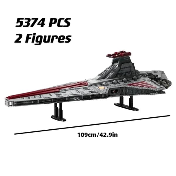 Republik Attack Cruiser Byggnadssats, 5374 Bitar, 109cm Modell f�r �ldrar 14+,Ljusgr�