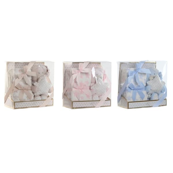 Baby-kit Home ESPRIT Blå Beige Rosa Polyester (3 antal)