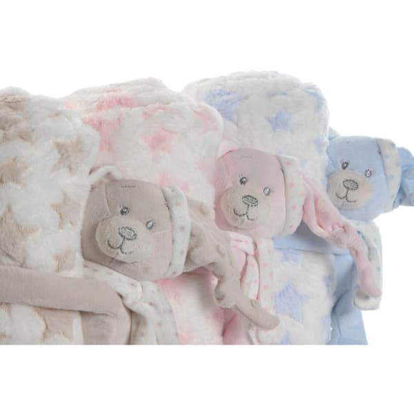 Baby-kit Home ESPRIT Blå Beige Rosa Polyester (3 antal)