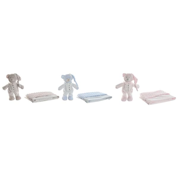 Baby-kit Home ESPRIT Blå Beige Rosa Polyester (3 antal)