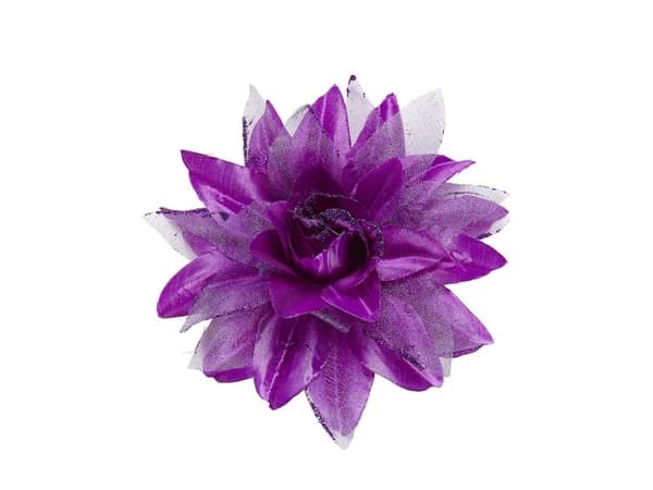 Hårklips med lilla blomst