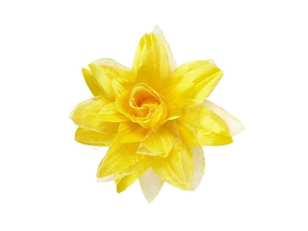 Hårklips med gul blomst