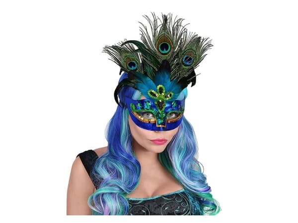 Påfugl halvmaske