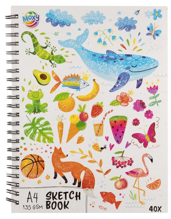Moxy - Sketch book A4, 135 gsm, 40 sheets (110011)