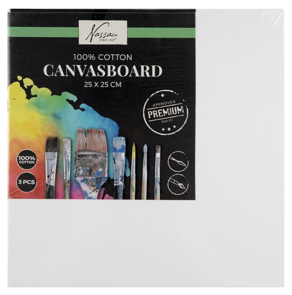 Nassau - Canvasboard 3pcs 25x25cm 100% cotton (AR1091/GE)