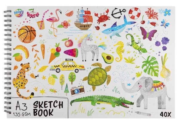 Moxy - Sketch book A3, 135 gsm, 40 sheets (110012)