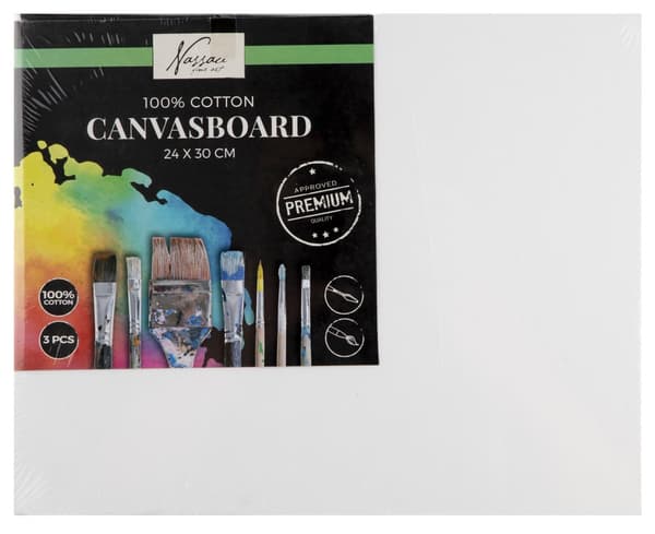 Nassau - Canvasboard 3pcs 24x30cm 100% cotton (AR1090/GE)