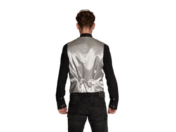Sølv pailletvest og butterfly