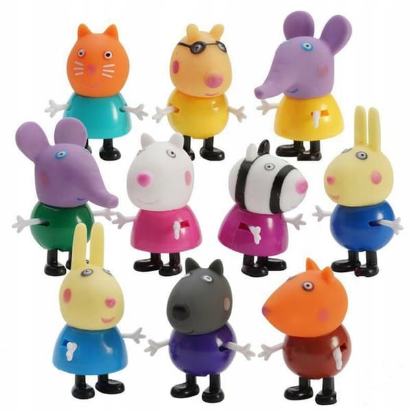 PEPPA PIG STORT SET MED FIGURINER FÖR BARN 14 DELAR