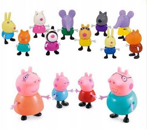 PEPPA PIG STORT SET MED FIGURINER FÖR BARN 14 DELAR
