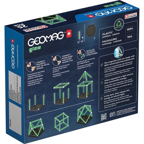 Playset Geomag Glow Recycled 25 Delar