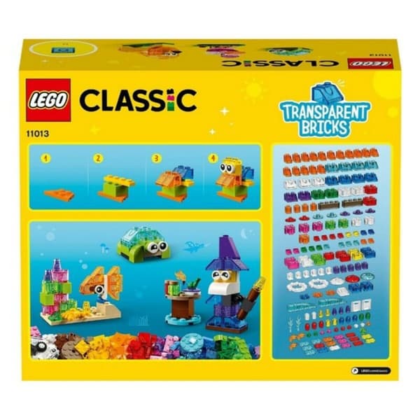 Construction set Classic Transparent Bricks Lego 11013 Multicolour