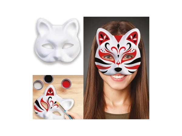 Vit kattmask, måla själv