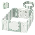 Miniatyrbillede 2 af 2: Baby Legeplads, Foldbart Design, Indendørs og Udendørs Brug, Grøn Hvid