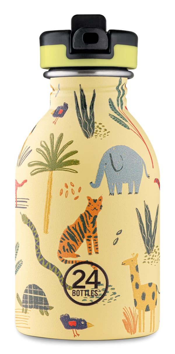 24 Bottles - Kids Collection - Urban Bottle 250 ml w. Sports Lid - Jungle Friends (24B933)
