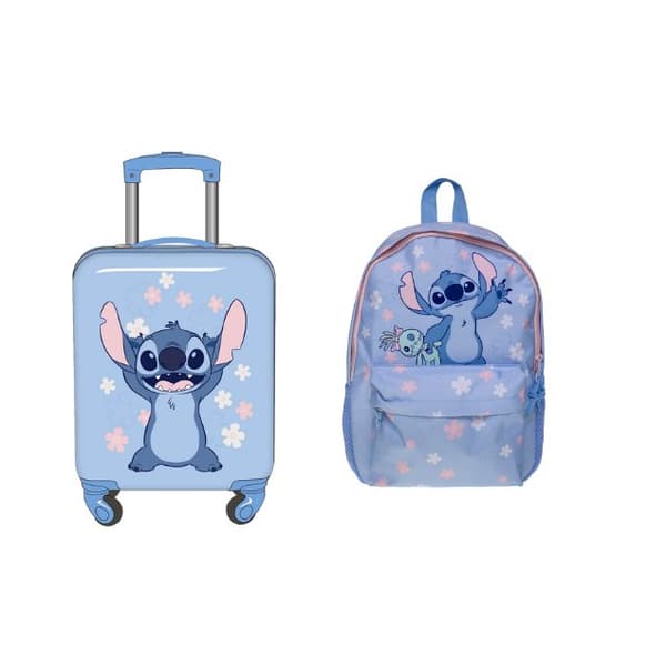 Stitch  Hardcase Trolley 46x33x20 cm + Medium Backpack 35x26x18 cm (bundle)