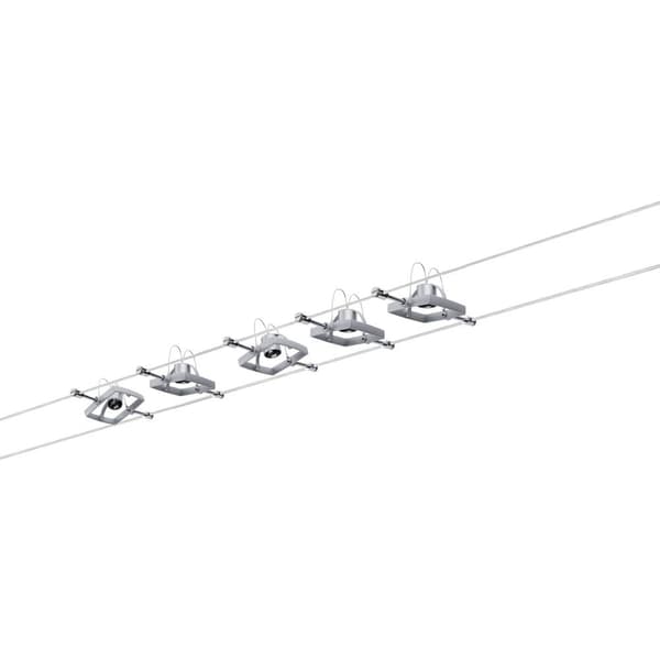 Paulmann MacII 94133 Komplett vajersystem GU5.3 50 W LED Krom (matt) Krom