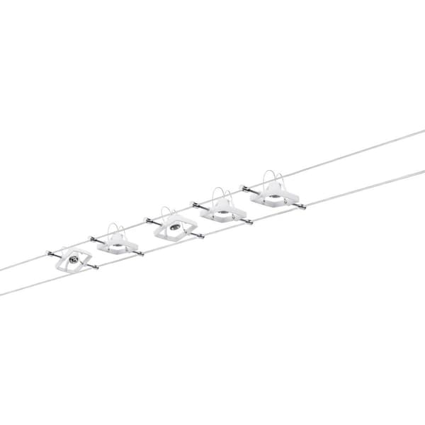Paulmann MacII 94134 Komplett vajersystem GU5.3 50 W LED Vit Vit