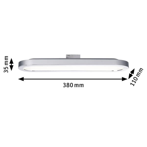 Paulmann Panel Loop Högvolt-skensystem URail LED fast installerad 7 W LED Krom (matt), Krom
