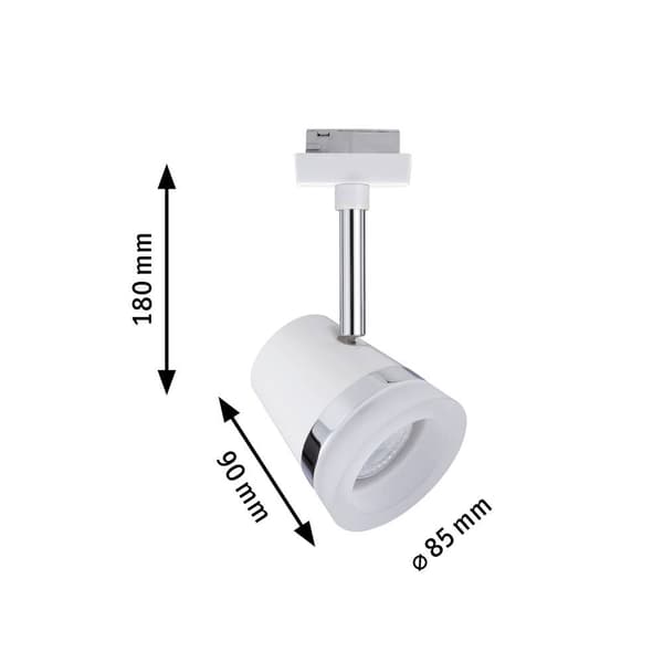 Paulmann Cone Högvolt-skensystem URail GU10 10 W LED Vit, Krom