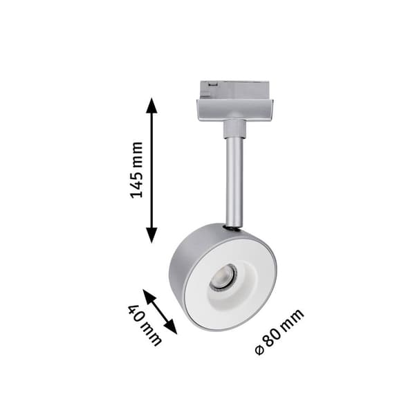 Paulmann Pellet Högvolt-skensystem URail LED fast installerad 4 W LED Krom (matt), Vit